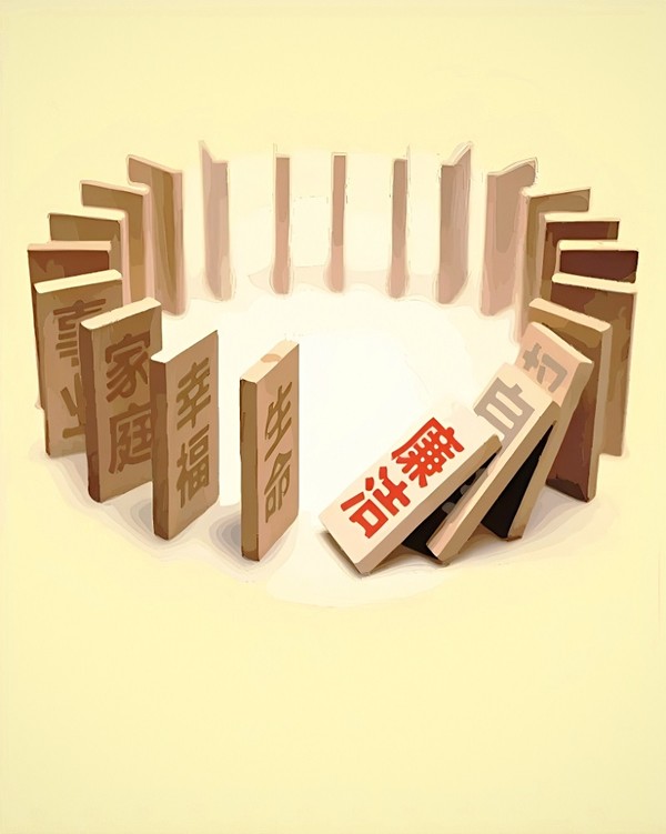 廉政漫画 廉倒万事休.jpg